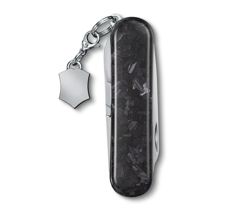 Нож-брелок Victorinox Classic CD Brilliant Carbon, 58 mm, Black (0.6221.90)