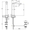 Gessi Rettangolo K Смеситель для раковины на 1 отверстие, с донным клапаном, излив 128мм, цвет: черный 53005#299