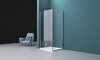 BelBagno ALBANO-ASH-1-100/90-C-Cr Душевой уголок с одной складывающейся дверью и одной неподвижной секцией. Стекло 6 мм, прозрачное, хром