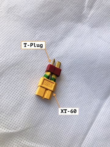 Переходник с АКБ под красный выход T-Plug к контроллеру под желтый XT-60