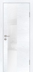 Дверь P-6 / Цвет Дуб скай белый / белоснежный лакобель / Двери PROFILO PORTE