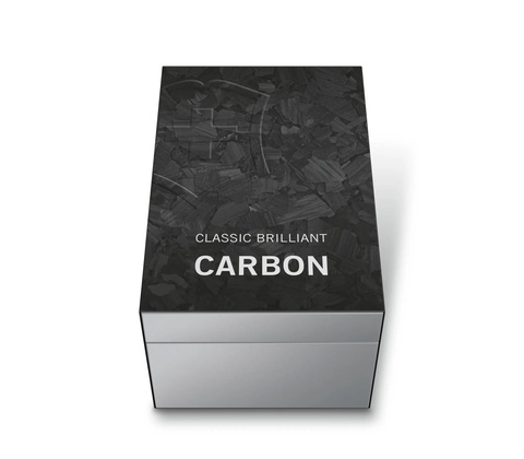 Нож-брелок Victorinox Classic CD Brilliant Carbon, 58 mm, Black (0.6221.90)
