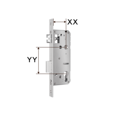 Врезной электронный дверной замок Home Slim BLACK Novilock v.4238