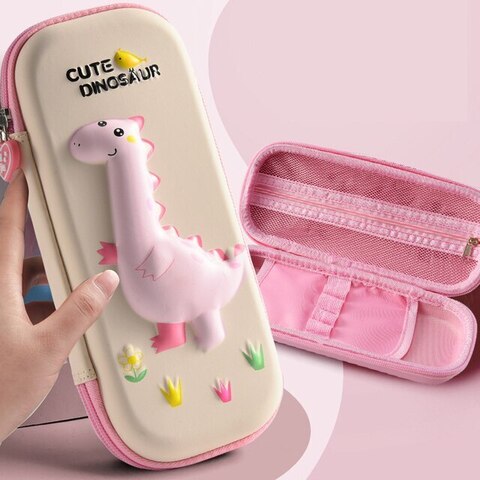 Penal \ Пенал \ Pencil bag Cute dinosaur pink