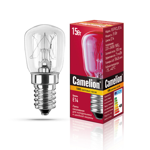 Лампа Накаливания CAMELION 15/P/CL/E14 для быт.тех.