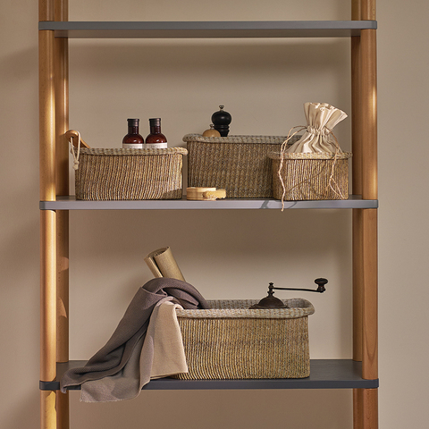 Набор из 4 корзин для хранения Sustainable collection, бежевый