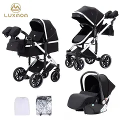 Детская коляска Luxmom F2A 3в1 (черный)