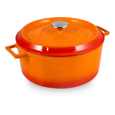 Кастрюля с крышкой LAVA 24см 4.5л оранжевая