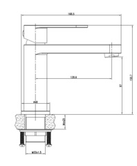 Смеситель для раковины ELIO однорычажный