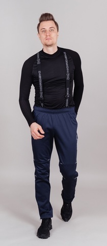 Утеплённые лыжные брюки-самосбросы NordSki Premium темно-синие
