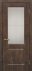 Дверь Версаль-1 / Цвет Дуб корица / Сатинат, контурный полимер золото / Двери МАРИАМ