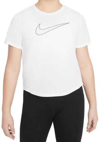 Футболка для девочек Nike Dri-Fit One SS Top GX G - white/black