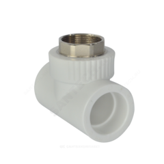 Тройник PP-R комбинированный под ключ белый Дн 50х1 1/2" ВР RTP (РосТурПласт) 10751