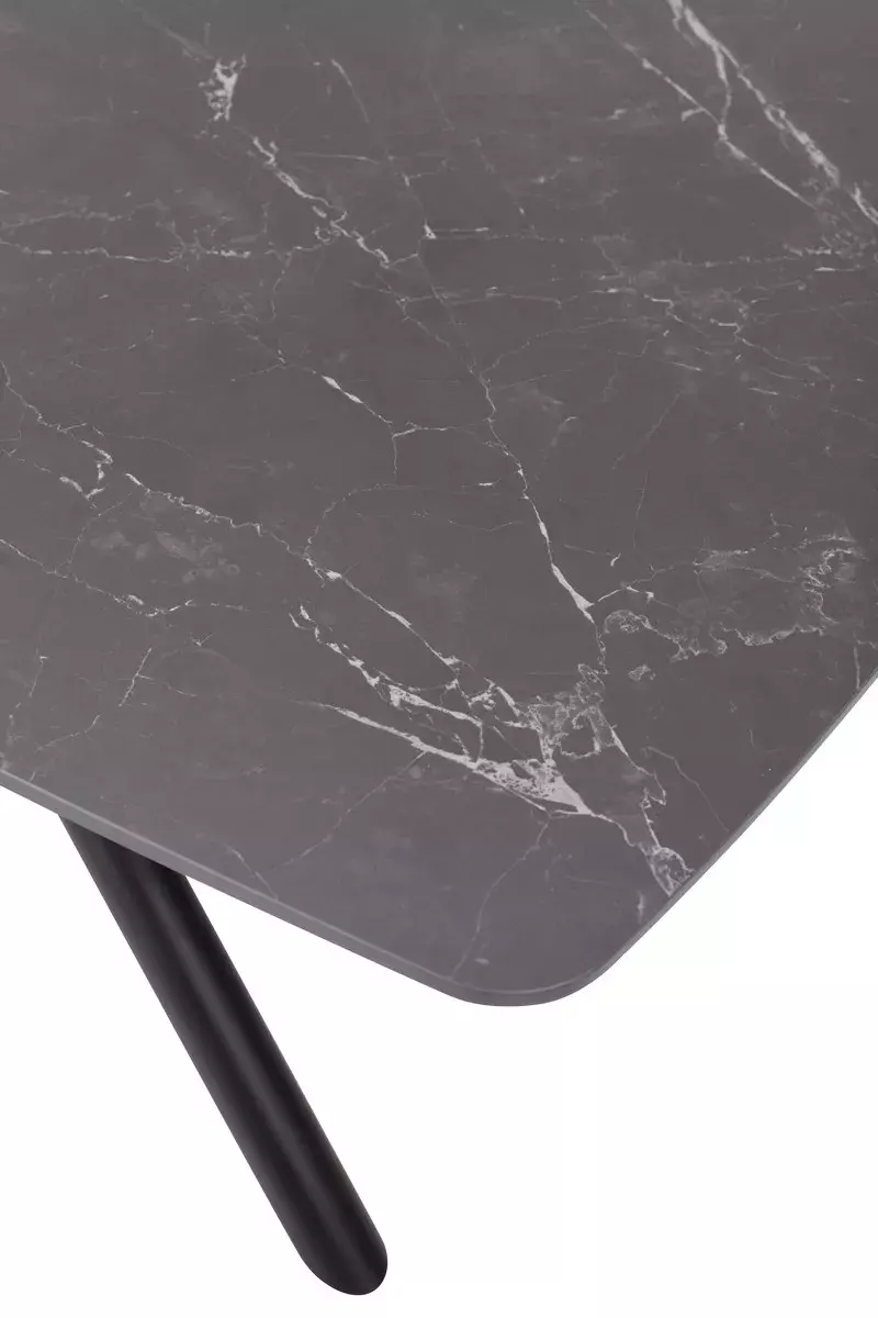 Стол RIVOLI 140 MATT BLACK MARBLE SOLID CERAMIC / BLACK, DISAUR