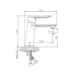 Смеситель для раковины Haiba HB10556, хром