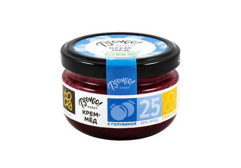 Крем-мед "Beengo" с голубикой, 100г