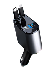 Зарядное устройство, разветвитель прикуривателя, 4 разъема, 120w