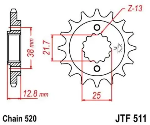 Звезда ведущая JTF511 15RB