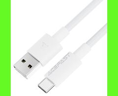 Кабель ACEFAST C18-04 USB-A To USB-C Braid Charging Data Cable, белый