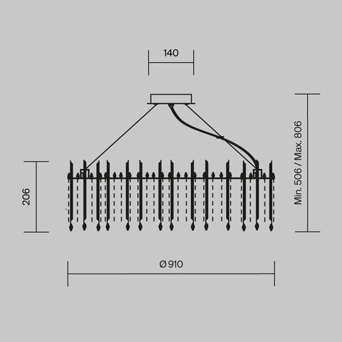 Подвесная люстра Maytoni Rocio MOD036PL-18N