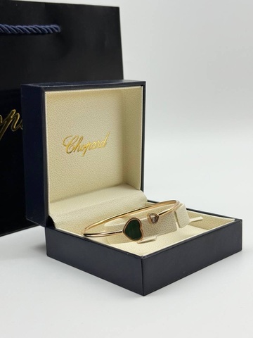 Браслет сердце малахит Chopard VGOLD