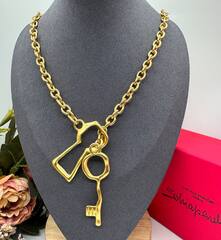 84527 - Колье ЗАМОЧНАЯ СКВАЖИНА с ключом в стилистике Schiaparelli