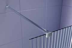 Душевая перегородка Walk In 120см,с держателем 1200мм, профиль хром, Aquatek AQ.WI.120.2CH, стекло рифленое, закаленное