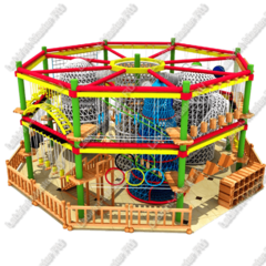 Детский веревочный парк для торгового центра "Паутина"