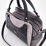 Сумка Саломея 989 мульти итальянский серо-черный