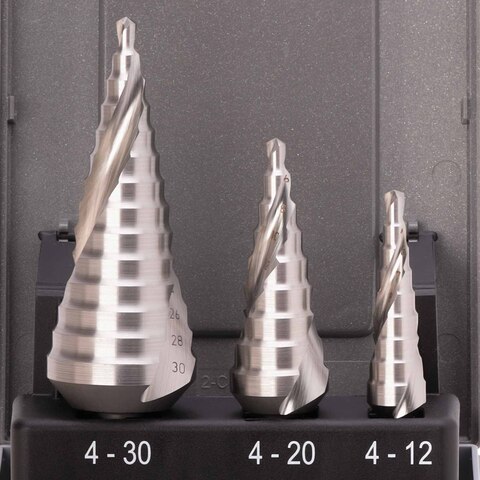 Набор ступенчатых сверл 4-12/4-20/4-30мм NextGeneration HSSE-Co5 Ruko 101026ERO