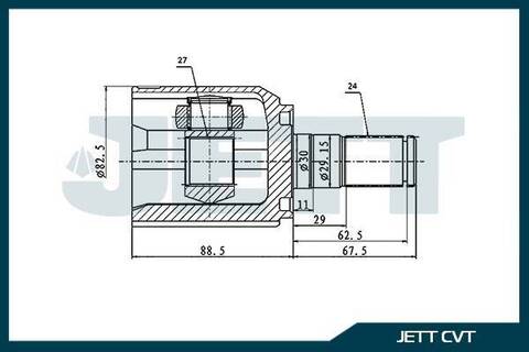 ШРУС внутренний JETT V40-4053