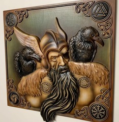 Силиконовый молд № 0132 Панно « Один и вороны»