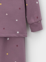 пижама  для девочки  К 1581/темная орхидея,полянка