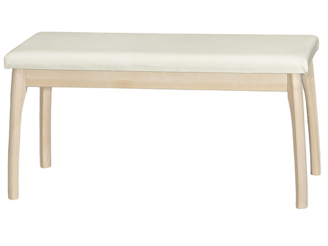 Скамья для прихожей Мебелик мягкая, экокожа крем, каркас лак