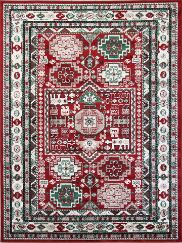 ковёр DARGA 1,5*2,3 м (F667 RED-CREAM) прямой