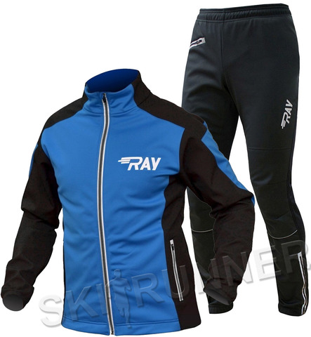 Утеплённый лыжный костюм RAY Pro Race WS Blue-Black 2018 мужской