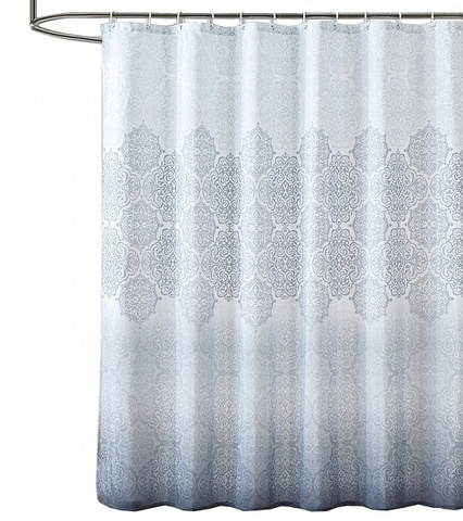 Шторка для ванной 180х200 Carnation Home Fashions Gradient Silver GRN180SLV