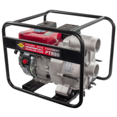 Мотопомпа бензиновая для грязной воды DDE PTR80  (вых 80 мм, 5.5 л.c,26м,1080л/мин, 3,6л,43кг)