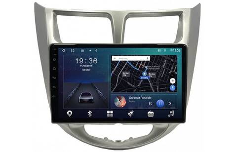 Магнитола Hyundai Solaris (2011-2016) Android 11 3/32GB QLED DSP 4G модель CB-1005TS18