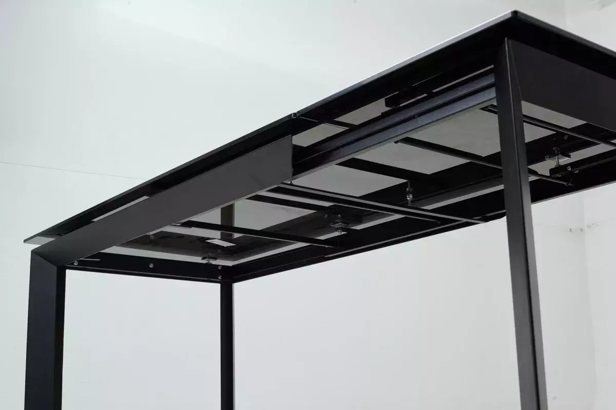 Стол CREMONA 180 KL-99 Белый мрамор матовый, итальянская керамика / черный каркас, DISAUR