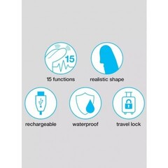 Вибратор Happy Rabbit Slimline Realistic перезаряжаемый, фиолетовый