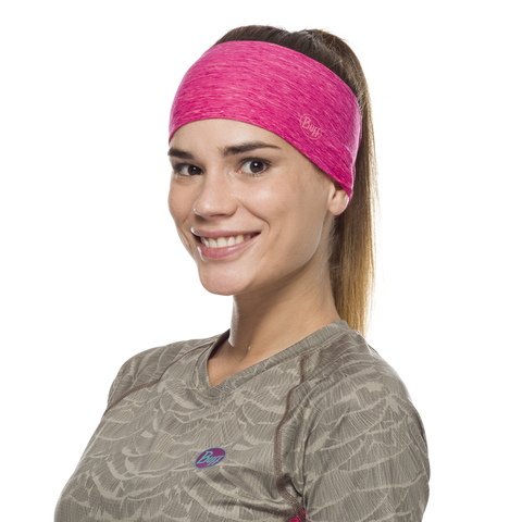 Повязка-чалма летняя Buff Headband Tapered CoolNet Flash Pink Htr фото 2