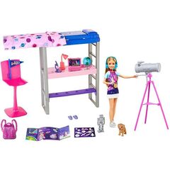 Barbie Игровой Набор Спальня Космос с куклой Стейси, телескопом и кроватью
