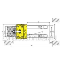 Тележка электрическая CBD25R-II с платформой 2500 кг 1150 мм