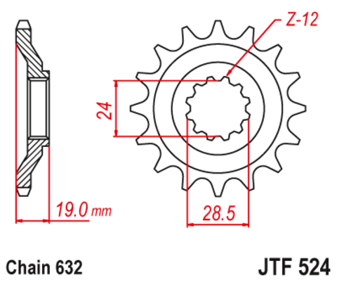 Звезда ведущая JTF524-15