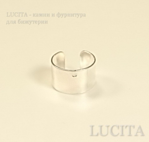 Основа для каффа (цвет - серебро) 10х9,5 мм