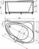 Aquatek ALT160-0000047 Ванна Альтаир прав.пустая с фр.экр. (вклеенный каркас)