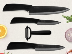 Набор керамических ножей Xiaomi Huo Hou Nano ceramic 3 ножа и овощечистка HU0010