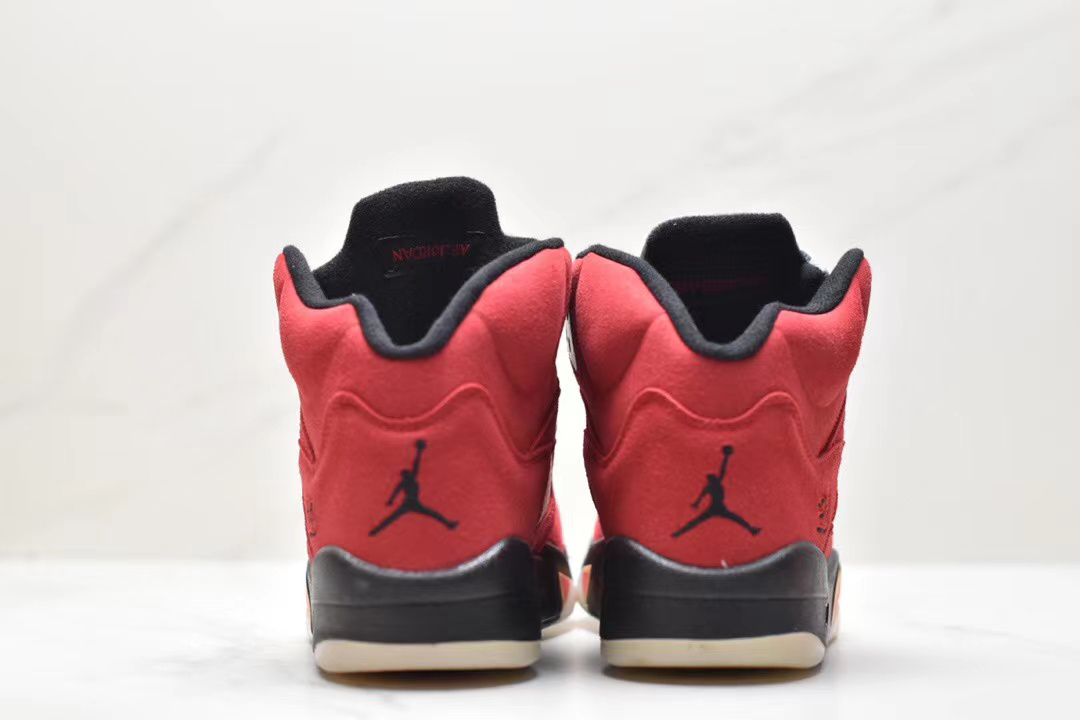 All red retro 5 hot sale