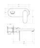 Cezares STYLUS-BLI1-IN-W0 STYLUS-BLI1-IN-W0 Смеситель для раковины встраиваемый с внутренней частью, без донного клапана, сатин